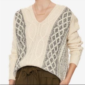 Derek Lam 10 Crosby Chunky Cable Knit Wool Blend Sweater Size S
